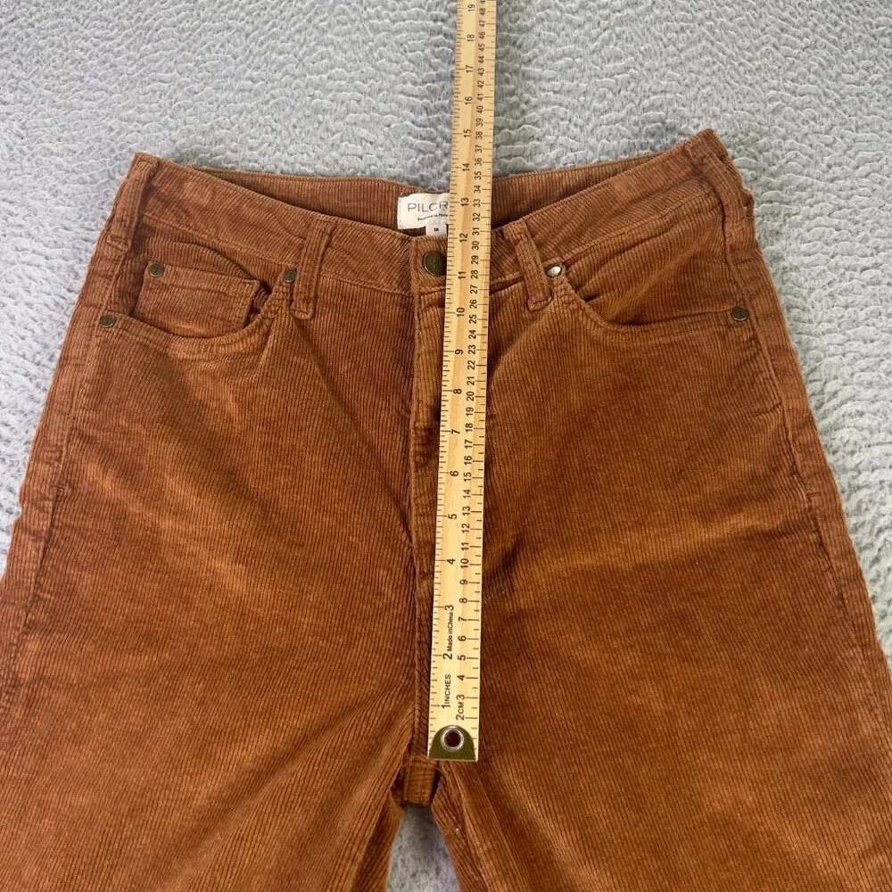 Pilcro Corduroy Pants Womens 30 Brown The Scotty Cuffed High Rise Anthropolgie - Picture 4 of 9